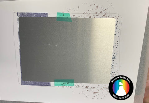 secured decorative metal panel with heat tape 