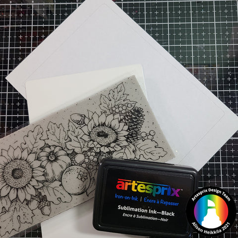 decorative metal panel with Artesprix sublimation iron-on-ink