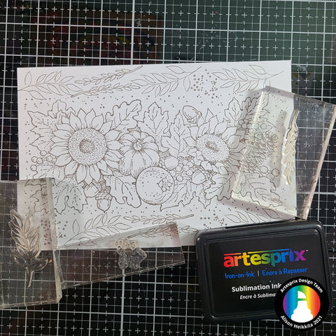 decorative metal panel with Artesprix sublimation iron-on-ink