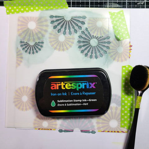 green sublimation stamp pad ink with stencil
