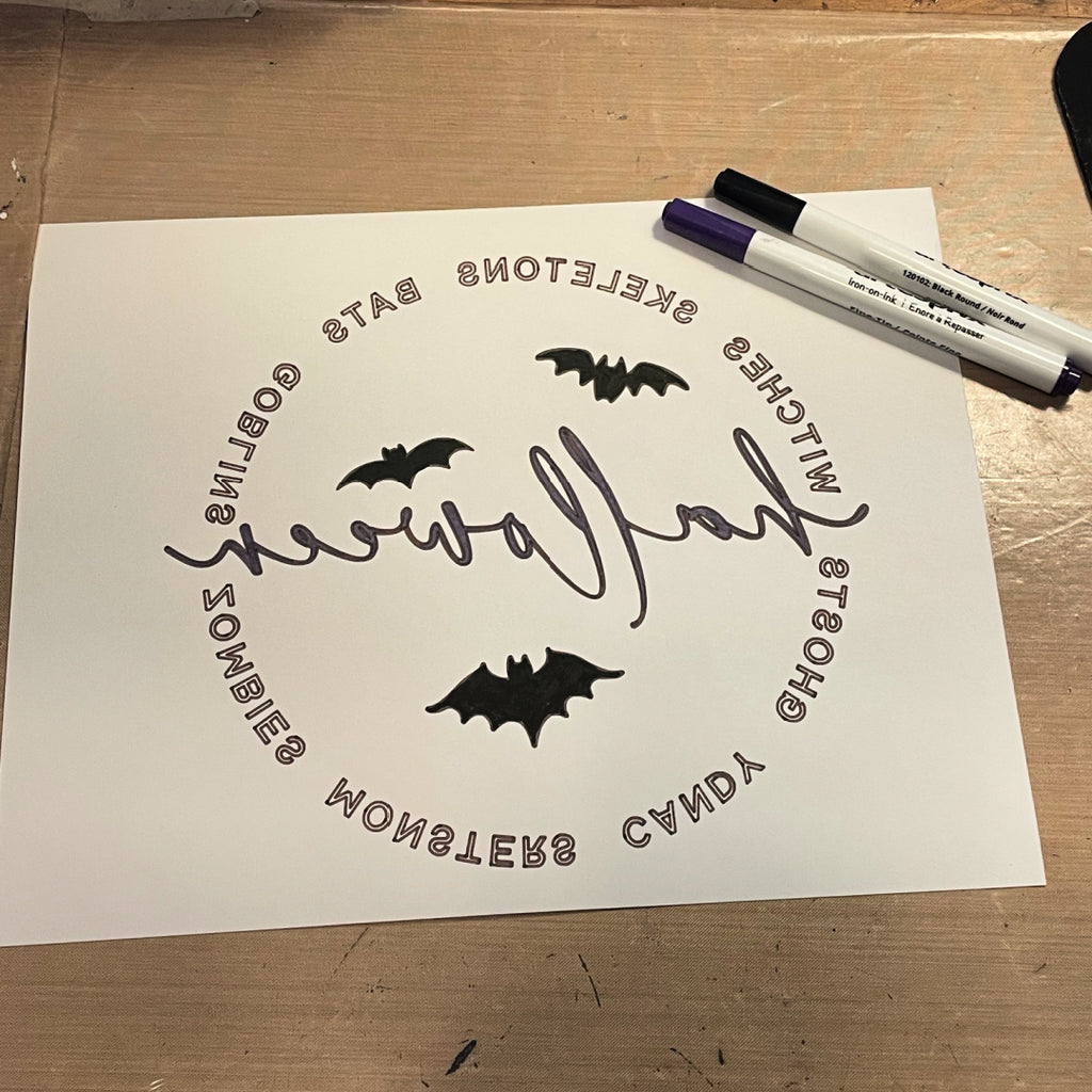 Artesprix Marker design on plain paper for halloween sign