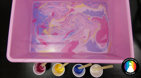 artesprix sublimation paint in water to create marble affect