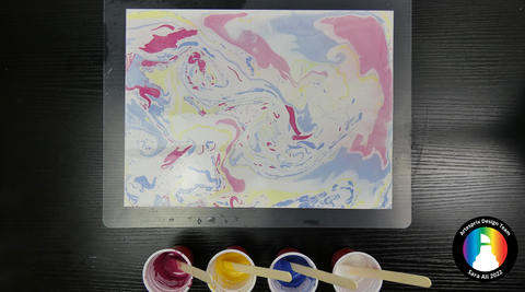 sublimation transfer with artesprix paint with marble affect