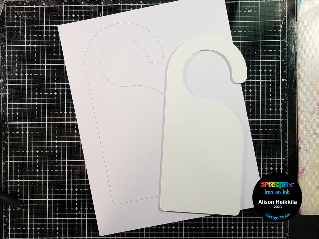 door hanger template on plain copy paper