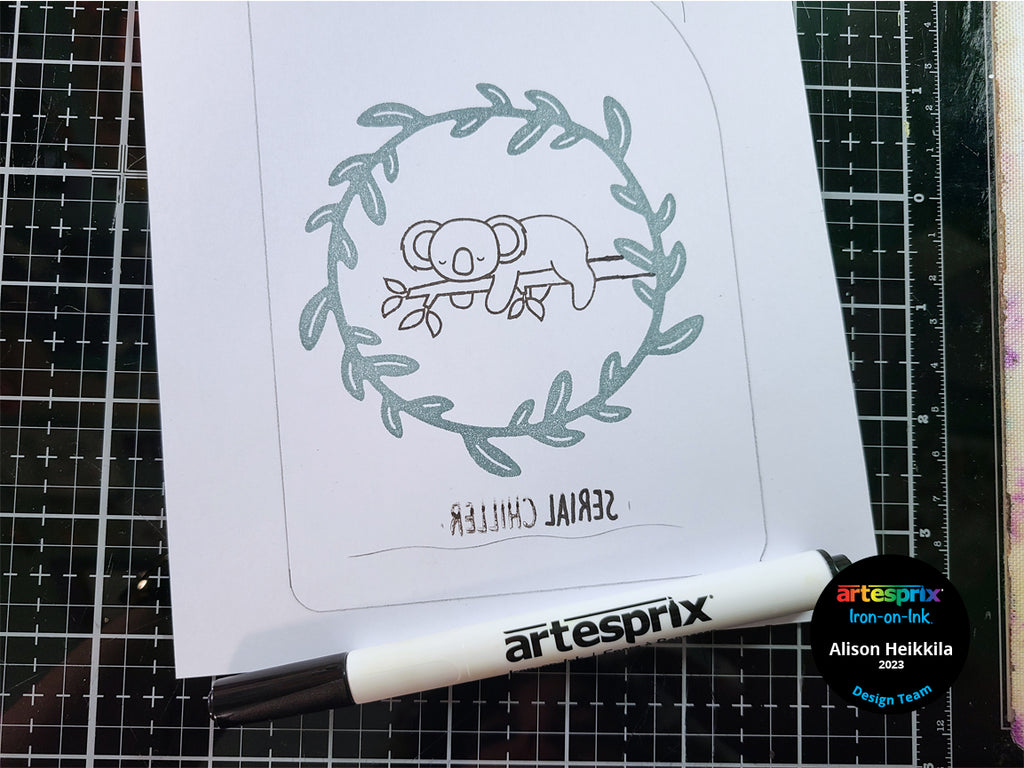 sublimation marker with Heffy doodle stamp text