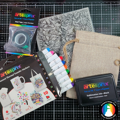 sublimation crafting supplies Artesprix Markers polyester drawstring bag