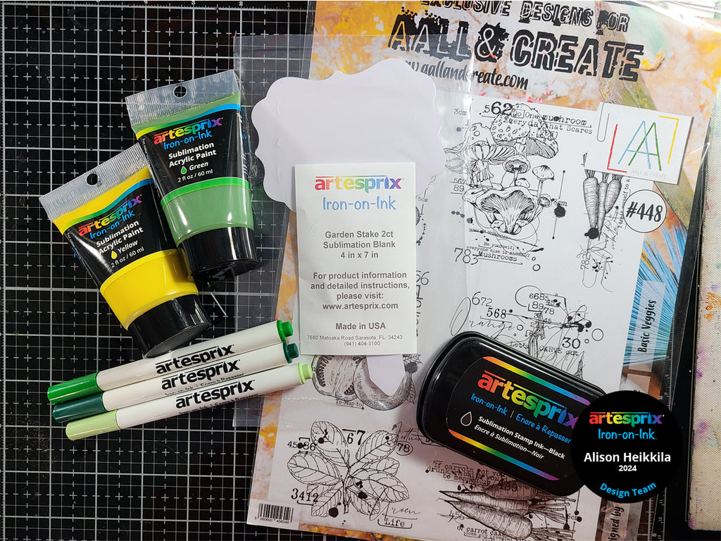 sublimation garden stakes artesprix stamp pads and paints