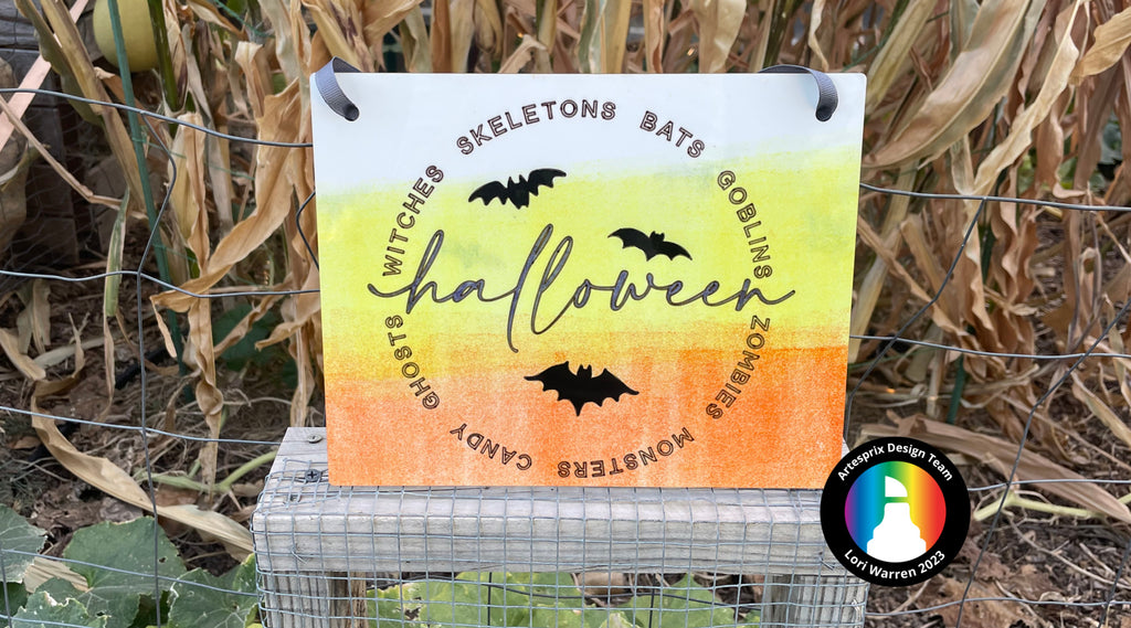halloween sign sublimation stamp pad and markers