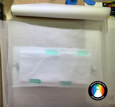 protective siliconized paper on sublimation headband 