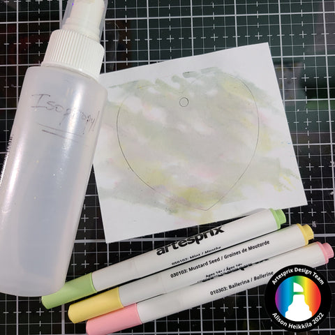isopropyl alcohol with gel press plate and Artesprix Sublimation Markers 
