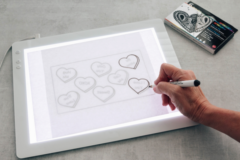 Trace your design using Iron-on-Ink