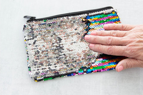 Smoothing the Sequin Bag