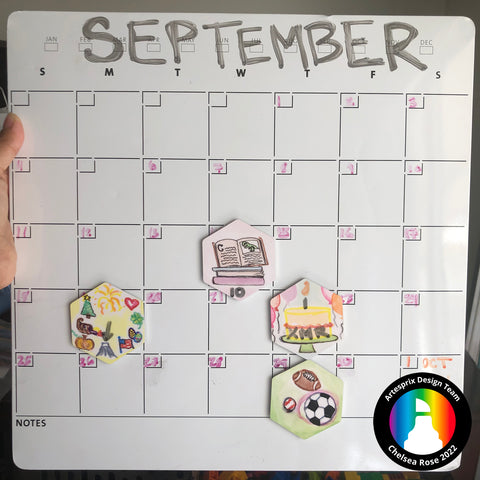 sublimation artesprix reminder calendar magnets with iron-on-ink 