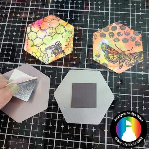 sublimation artesprix magnets with iron-on-ink stamp pad 