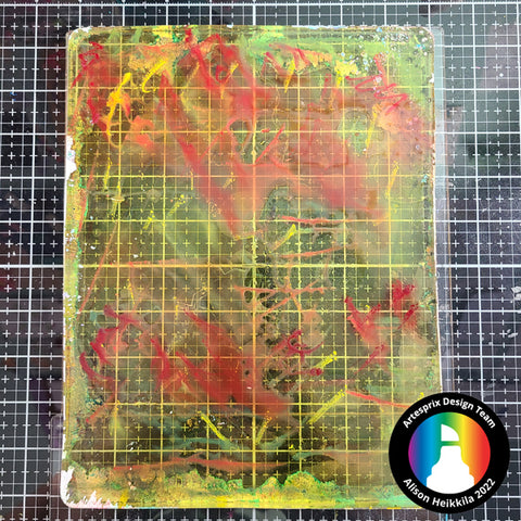 sublimation markers on a gel press plate with isopropyl alcohol 