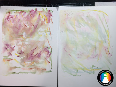 sublimation marker ink from a gel press plate 