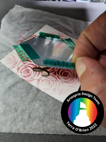 sublimation magnet with artesprix stamp pads after transfer 