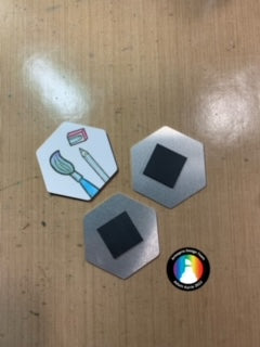 sublimation magnets with magnetic backing 