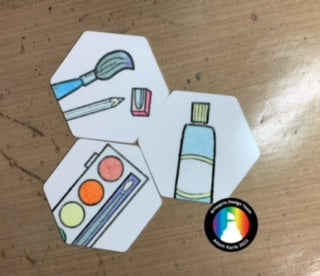 sublimation magnets with Artesprix Markers and stamp pad 