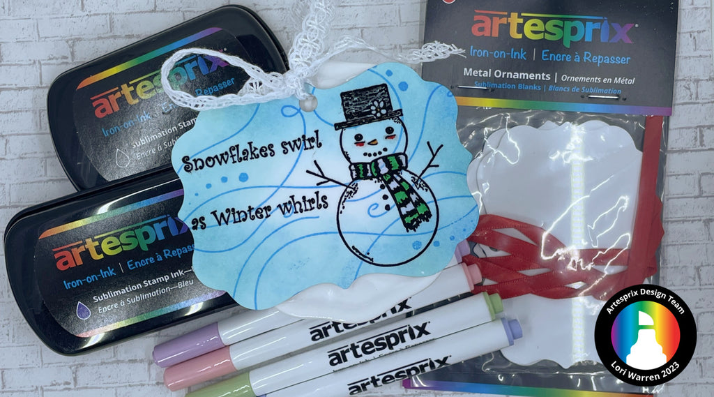 sublimation ornament with artpesprix craft ink 