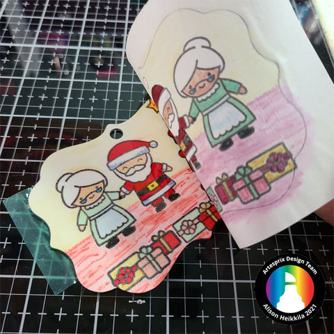Sublimation Ornament DIY with Artesprix Iron-on-Ink Stamp Pad 