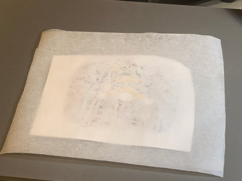 sublimation blank between artesprix protective paper before transfer 