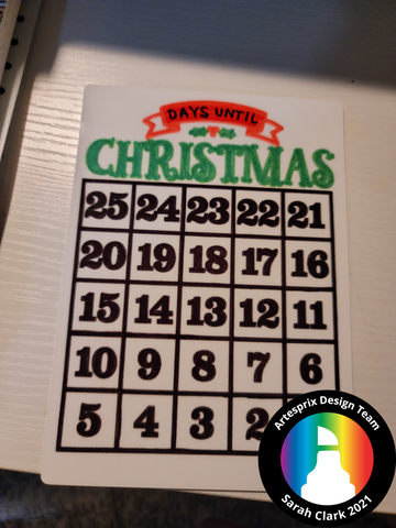 christmas advent panel with sublimation markers and silhouette cameo 
