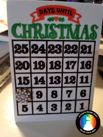 Christmas advent calendar with silhouette Alta 