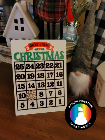 Christmas Advent Countdown with Artesprix Sublimation Markers and Silhouette Cameo 