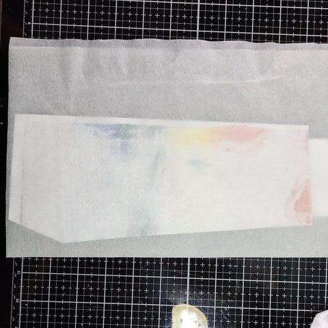 Artesprix siliconized paper around secured sublimation design before transfer 