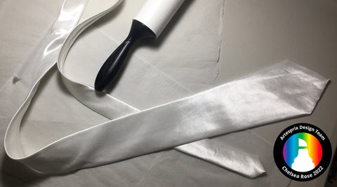 sublimation satin polyester necktie before transfer 