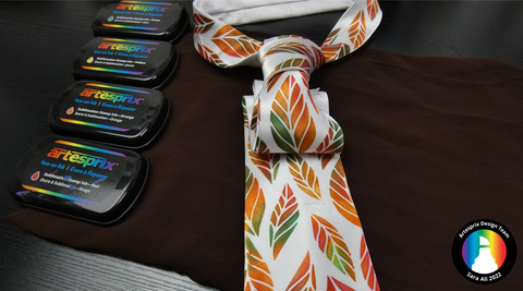 artesprix sublimation necktie made with sublimation stamp pads 