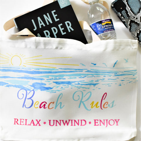 Sublimation beach tote bag with sublimation markers 