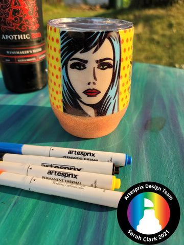 Pop Art Sublimation Wine Tumbler