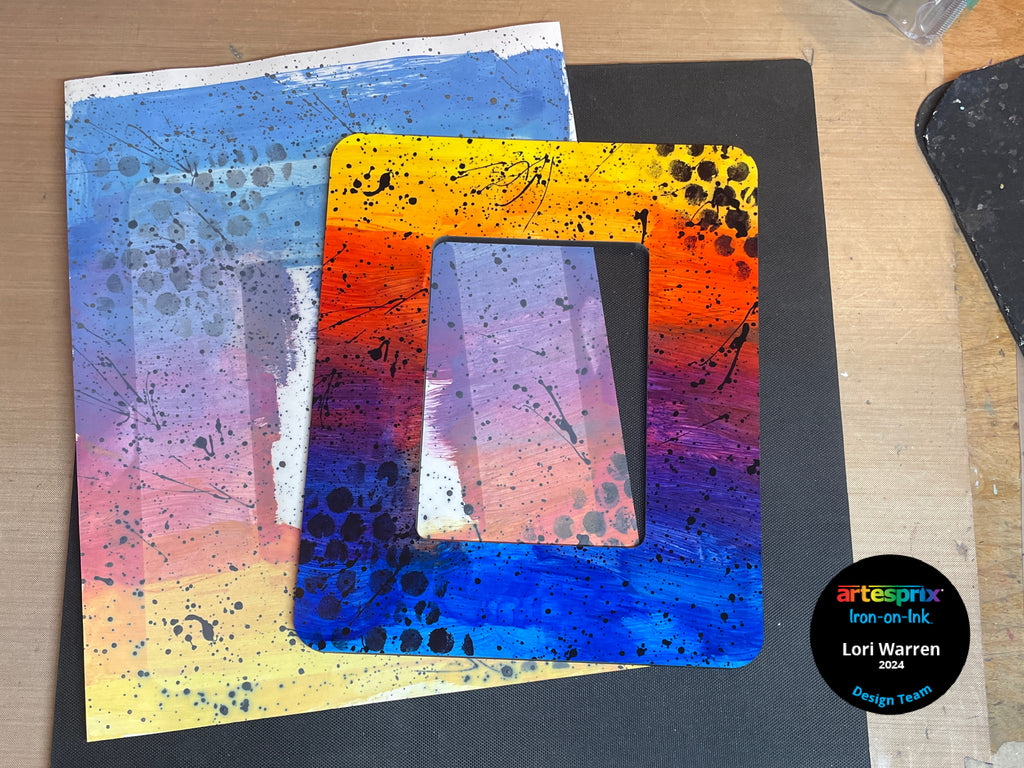 before and after sublimation picture frame with paint