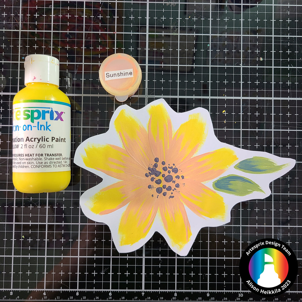 yellow sublimation paint flower 