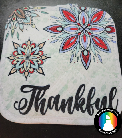 Sublimation Pot Holder with Artesprix Iron-on-Ink Heat Transfer Markers 
