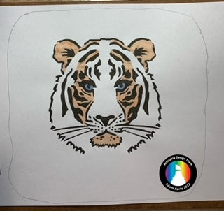 sublimation marker bengal design with stencil 
