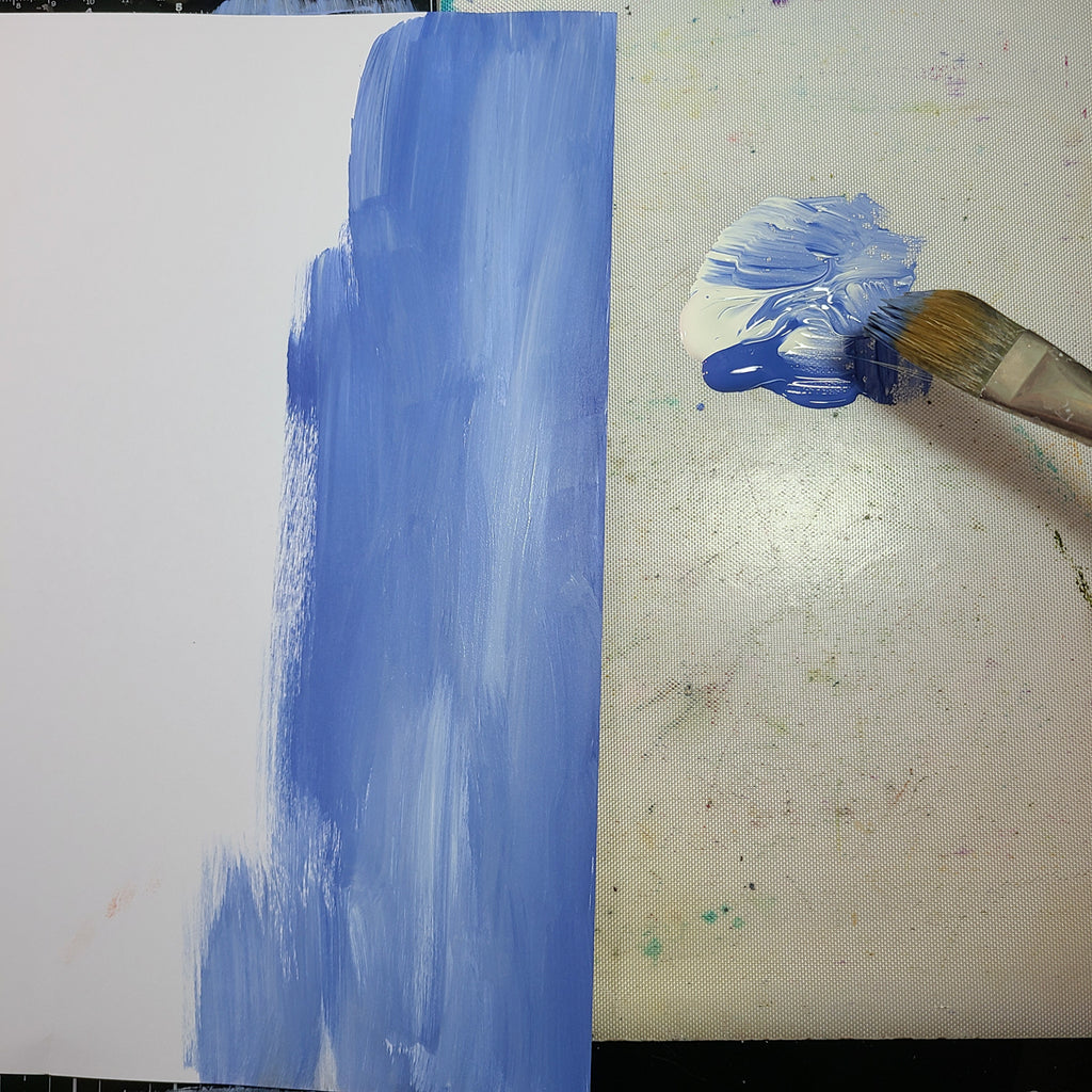 blue sublimation paint on copy paper