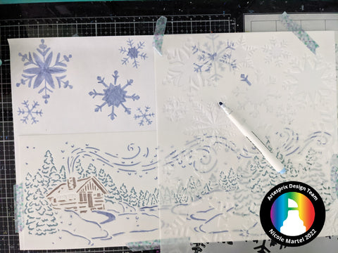 sublimation marker design with the crafters workshop stencil 