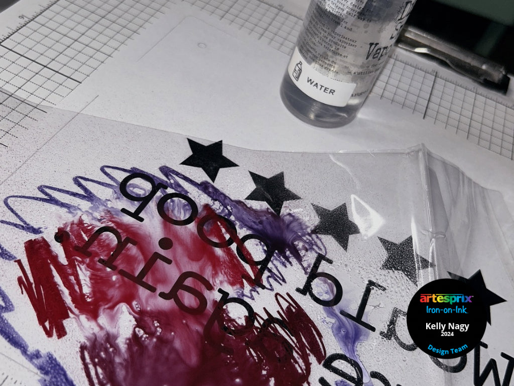 sublimation marker color on acetate with water