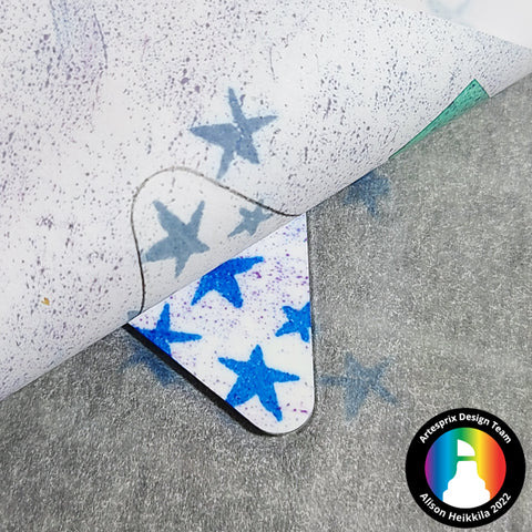 star sublimation ornament with artesprix iron-on-ink after transfer 