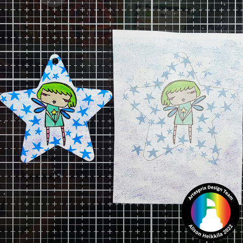 sublimation star ornament with artesprix iron-on-ink 