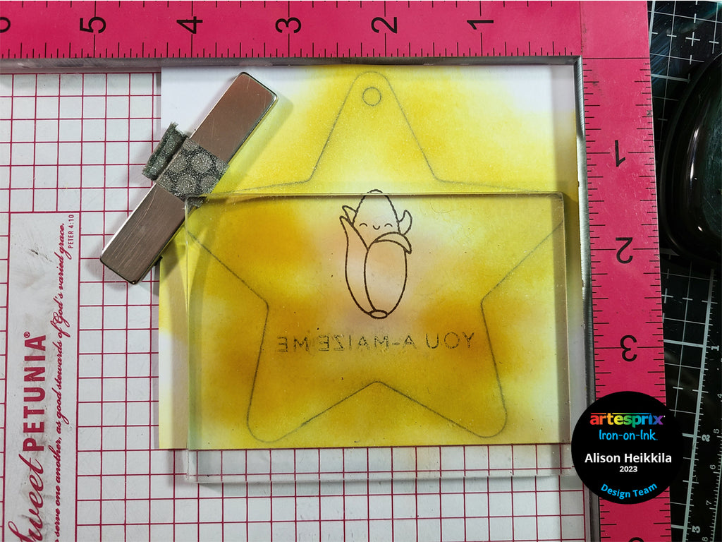 stamping tool with artesprix mirror stamp and Heffy doodle stamp
