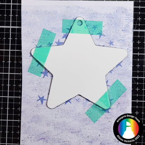 secured sublimation star ornament with artesprix heat tape 