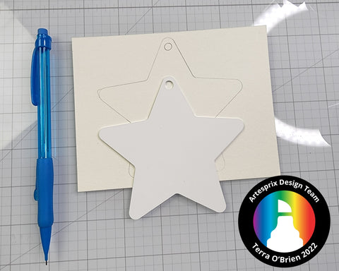 sublimation star ornament template 