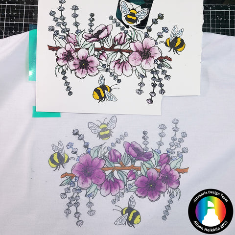 before and after artesprix sublimation t shirt transfer 