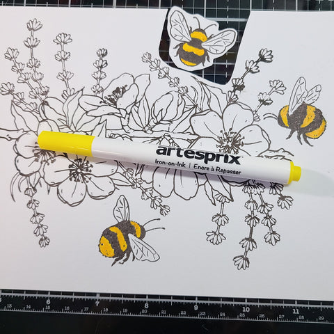 sublimation design with artesprix markers and stamp pads 
