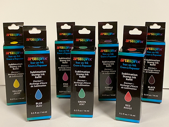 artesprix sublimation stamp ink refills 