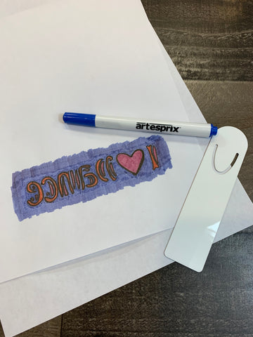 Sublimation bookmark tutorial with sublimation markers 